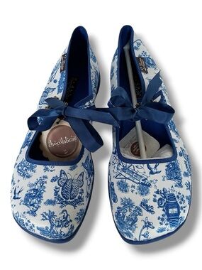 Chocolaticas Toiles de Jouy Mary Jane Flat Size 43/US 13 NWT